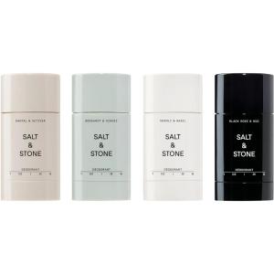 imageSALT ampamp STONE Aluminum Free Deodorant  Extra Strength 48 Hour Protection for Women ampamp Men  Made with Seaweed Extracts Shea Butter ampamp Prebiotics Saffron ampamp CedarMini Deodorant Discovery Set