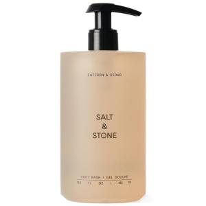 imageSalt ampamp Stone Body Wash with Antioxidants for Deep Moisture  For Women ampamp Men Sulfate Paraben ampamp Dye Free Leaving Skin Soft and Hydrated  Bergamot ampamp Hinoki 152 fl ozSaffron  Cedar  152 fl oz